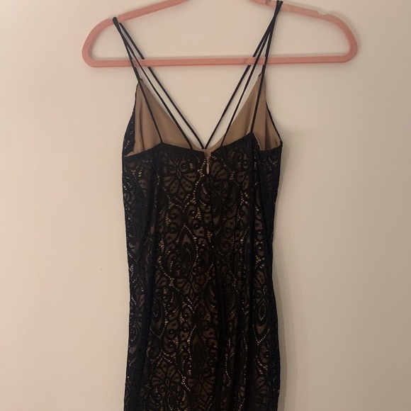 Topshop Strappy Lace Black Dress Sz 4 - Picture 4 of 4